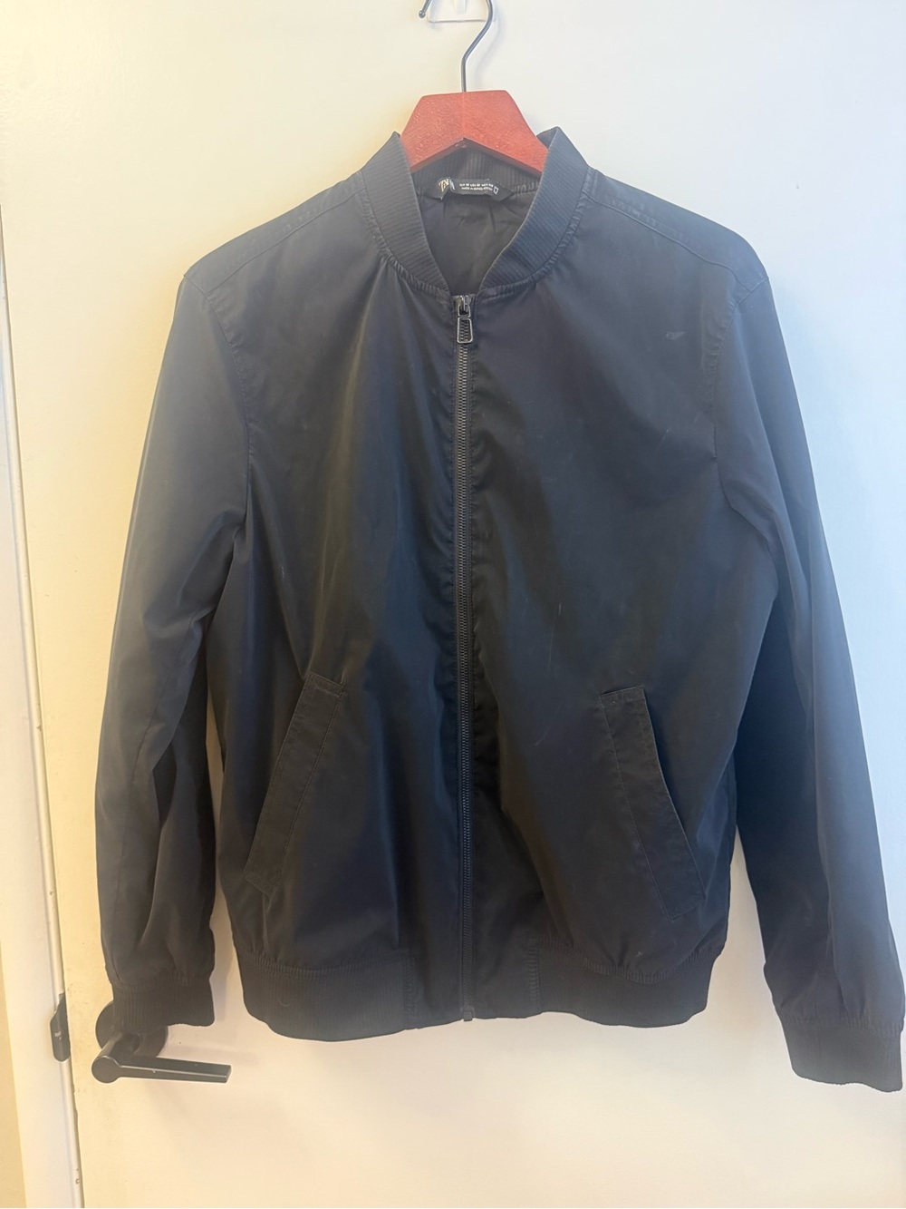 Zara Women’s Black Bomber Jacket - Classic Casual Outerwear Medium